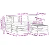  Kerti lounge szett 5 pcs Viaszbarna Tömör Fenyőfa
