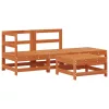  Kerti lounge szett 4 pcs Viaszbarna Tömör Fenyőfa