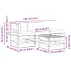  Kerti lounge szett 4 pcs Viaszbarna Tömör Fenyőfa