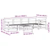  Kerti lounge szett 6 pcs Viaszbarna Tömör fenyő