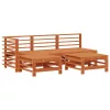  Kerti lounge szett 5 pcs Viaszbarna Tömör fenyő
