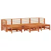  Kerti lounge szett 7 pcs Viaszbarna Tömör fenyő
