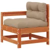  Kerti lounge szett 6 pcs Viaszbarna Tömör fenyő