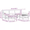  Kerti lounge szett 6 pcs Viaszbarna Tömör fenyő