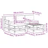  Kerti lounge szett 5 pcs Gyantás Barna Fenyő Tömör Fenyőfa