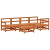  Kerti lounge szett 6 pcs Viaszbarna Tömör fenyő