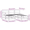  Kerti lounge szett 5 pcs Viaszbarna Tömör fenyő