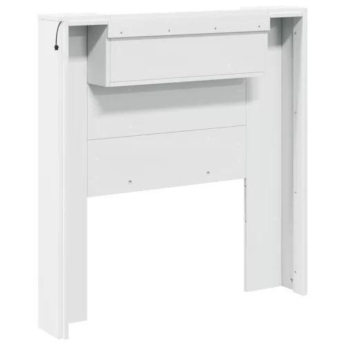  Fejtámla LED -es lámpákkal Fehér 100 x 16,5 x 103,5 cm Faanyag