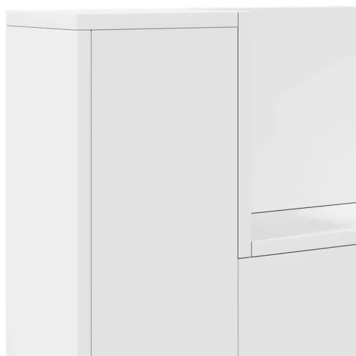  Fejtámla LED -es lámpákkal Fehér 100 x 16,5 x 103,5 cm Faanyag