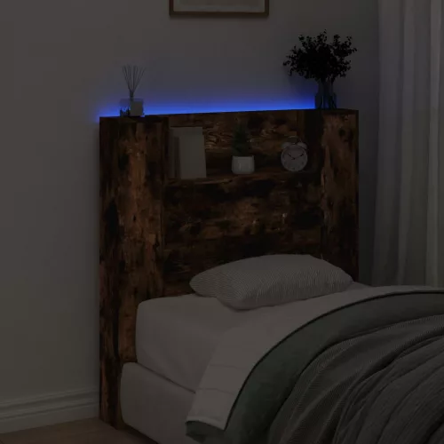  Fejtámla tárolóval Füstölt tölgy 100 x 16,5 x 103,5 cm Faanyag