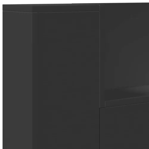  Fejtámla LED -es lámpákkal Fekete 100 x 16,5 x 103,5 cm Faanyag