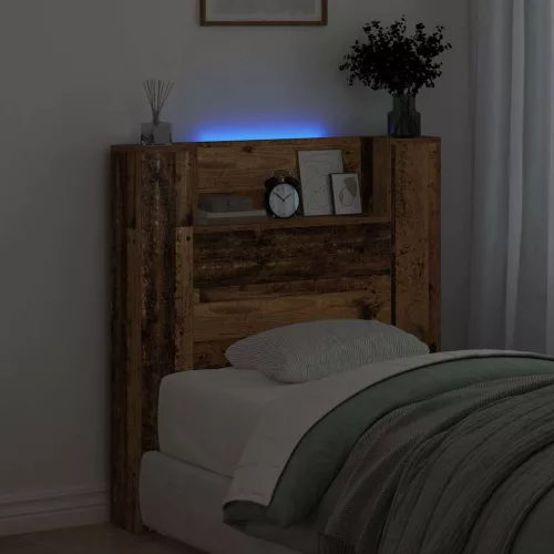  Fejhajtó szekrény polcokkal Öreg fa 120 x 15 x 103.5 cm Faanyag