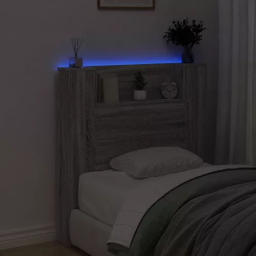  Fejtámla tárolóval Szürke Sonoma 100 x 16,5 x 103,5 cm Faanyag