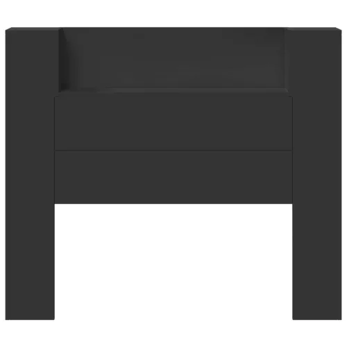  Fejtámla LED -es lámpákkal Fekete 120 x 16,5 x 103,5 cm Faanyag