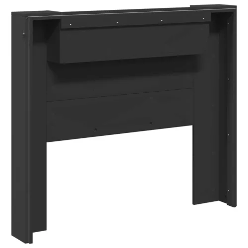  Fejtámla LED -es lámpákkal Fekete 120 x 16,5 x 103,5 cm Faanyag