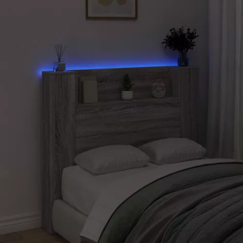  Fejtámla tárolóval Szürke Sonoma 120 x 16,5 x 103,5 cm Faanyag