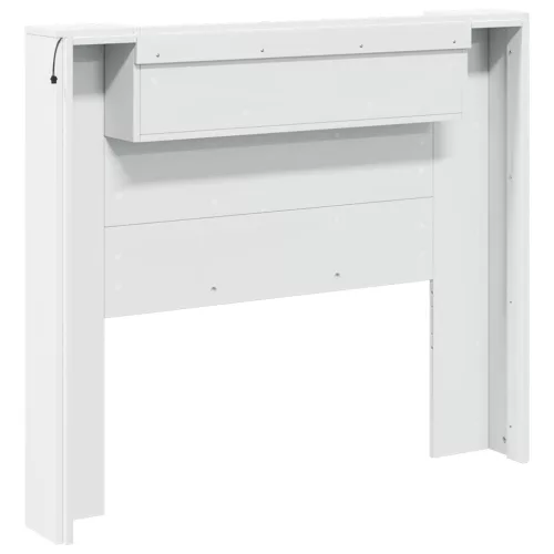  Fejtámla LED -es lámpákkal Fehér 120 x 16,5 x 103,5 cm Faanyag