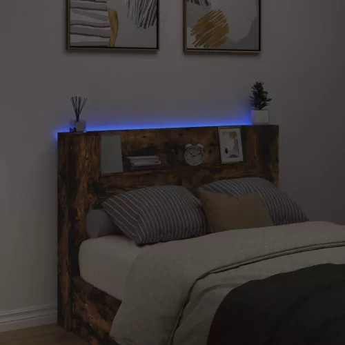  Fejtámla tárolóval Füstölt tölgy 140 x 16,5 x 103,5 cm Faanyag