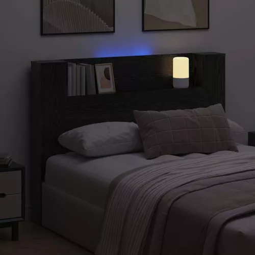  Fejtámla polcokkal Fekete tölgy 140 x 17 x 104,5 cm Faanyag