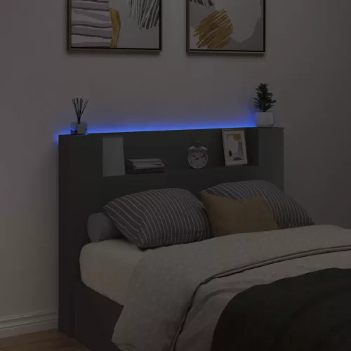  Fejtámla LED -es lámpákkal Fekete 140 x 16,5 x 103,5 cm Faanyag