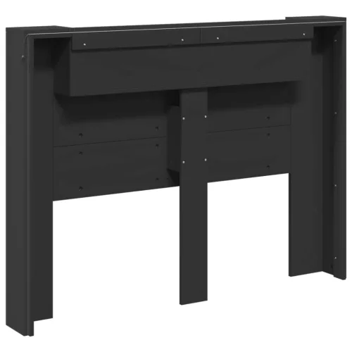  Fejtámla LED -es lámpákkal Fekete 140 x 16,5 x 103,5 cm Faanyag