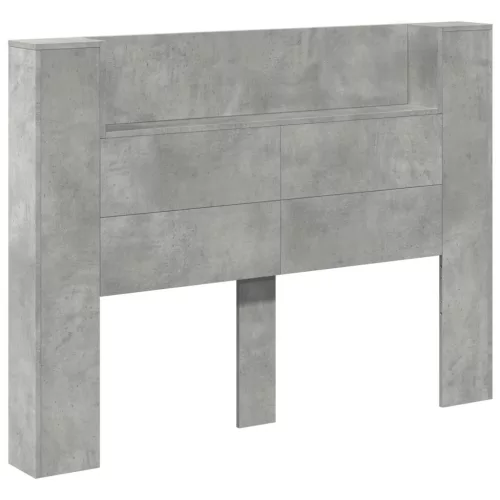  Fejtámla fejtámlával Beton Szürke 140 x 16,5 x 103,5 cm Faanyag