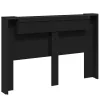  Fejtámla LED -es lámpákkal Fekete 160 x 16,5 x 103,5 cm Faanyag
