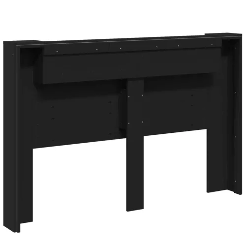  Fejtámla LED -es lámpákkal Fekete 160 x 16,5 x 103,5 cm Faanyag
