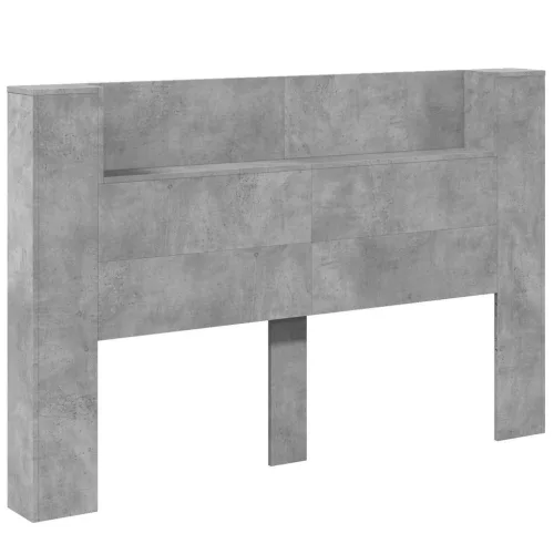  Fejtámla fejtámlával Beton Szürke 160 x 16,5 x 103,5 cm Faanyag