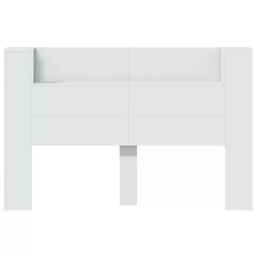  Fejtámla LED -es lámpákkal Fehér 160 x 16,5 x 103,5 cm Faanyag