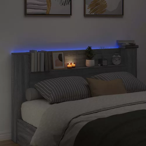  Fejtámla tárolóval Szürke Sonoma 180 x 16,5 x 103,5 cm Faanyag