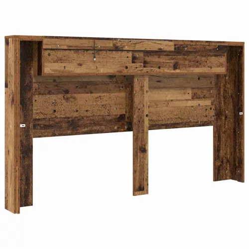  Fejtámla LED -es lámpákkal Öreg fa 180 x 17 x 104,5 cm Faanyag