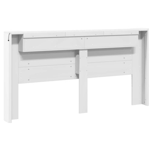  Fejtámla LED -es lámpákkal Fehér 200 x 16,5 x 103,5 cm Faanyag