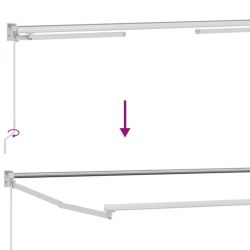  Kézi Retraktálható Napernyő Burgundi 4 x 2 m