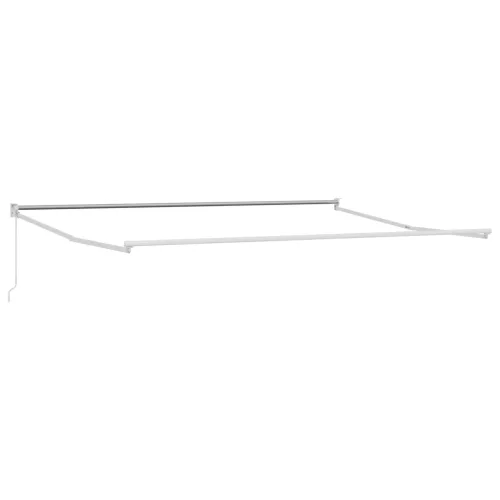  Kézi Retraktálható Napernyő Zöld és Fehér 4 x 2 m