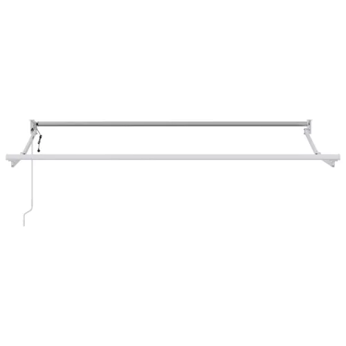  Elektromos Kihúzható Napernyő Zöld és Fehér 3,5 x 2 m