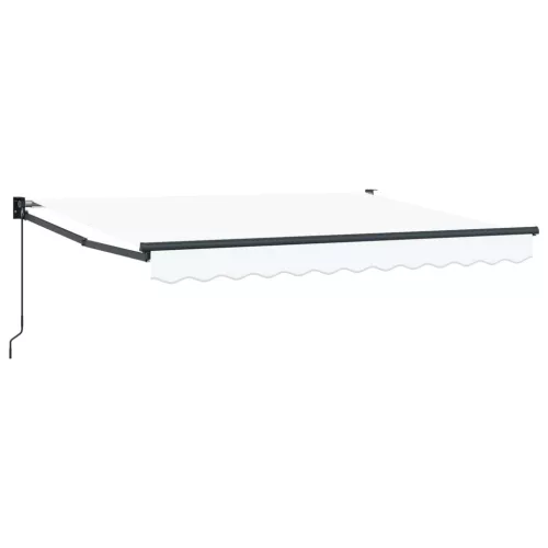  Kézi Retraktálható Napernyő Fehér 3,5 x 2 m