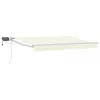  LED-es, kézi kihúzható napernyő Krém 3,5 x 2 m