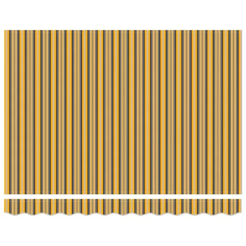  LED-es, kézi kihúzható napernyő Sárga és Szürke 3 x 2,5 m