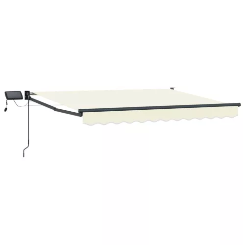  LED-es, kézi kihúzható napernyő Krém 2,5 x 2 m