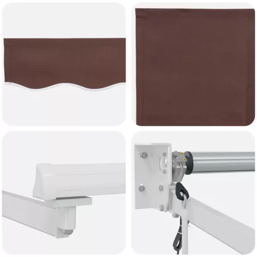 Elektromos Kihúzható Napernyő Barna 3,5 x 2,5 m