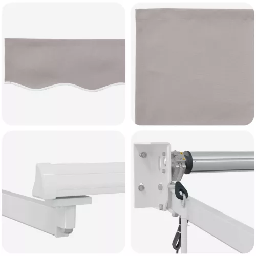  Elektromos Kihúzható Napernyő Világosszürke 5 x 3 m