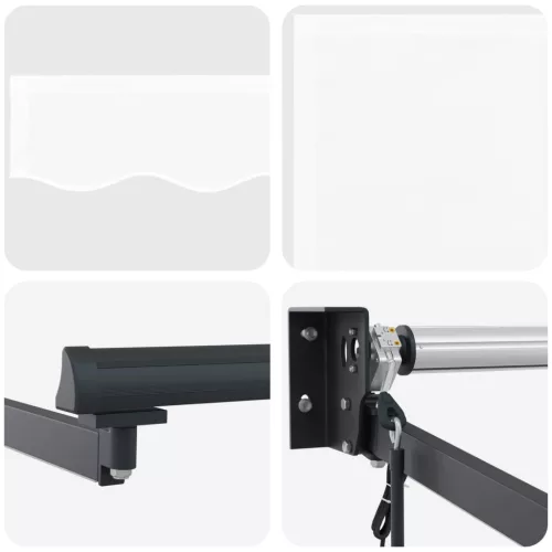  Elektromos Kihúzható Napernyő Fehér 2,5 x 2 m