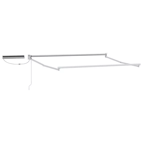  Elektromos Kihúzható Napernyő Piros és fehér 3 x 2,5 m