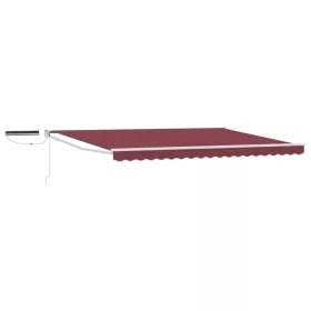    Elektromos Kihúzható Napernyő Burgundi Vörös 4,5 × 3 m