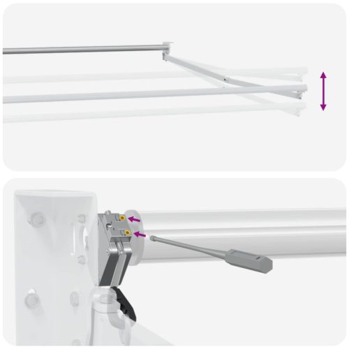  Elektromos Kihúzható Napernyő Világosszürke 4,5 × 3 m