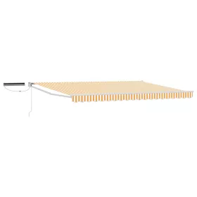  Elektromos Kihúzható Napernyő Narancs és fehér 5 x 3 m