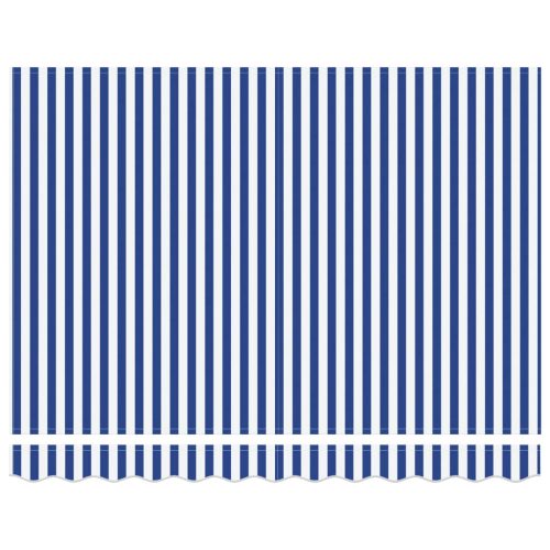  Elektromos Kihúzható Napernyő Kék és Fehér 3,5 x 2 m