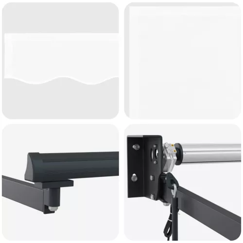  Elektromos Kihúzható Napernyő Fehér 3,5 x 2 m