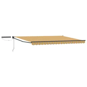    Elektromos Kihúzható Napernyő Sárga és Szürke 4 × 3 m